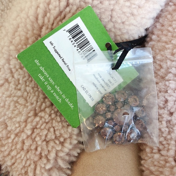 Kate Spade sheep fluffy pink pastel coat crystals - Picture 5 of 8